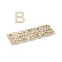 Relaxdays Buchstaben Set Holz Natur 3 cm 130 g