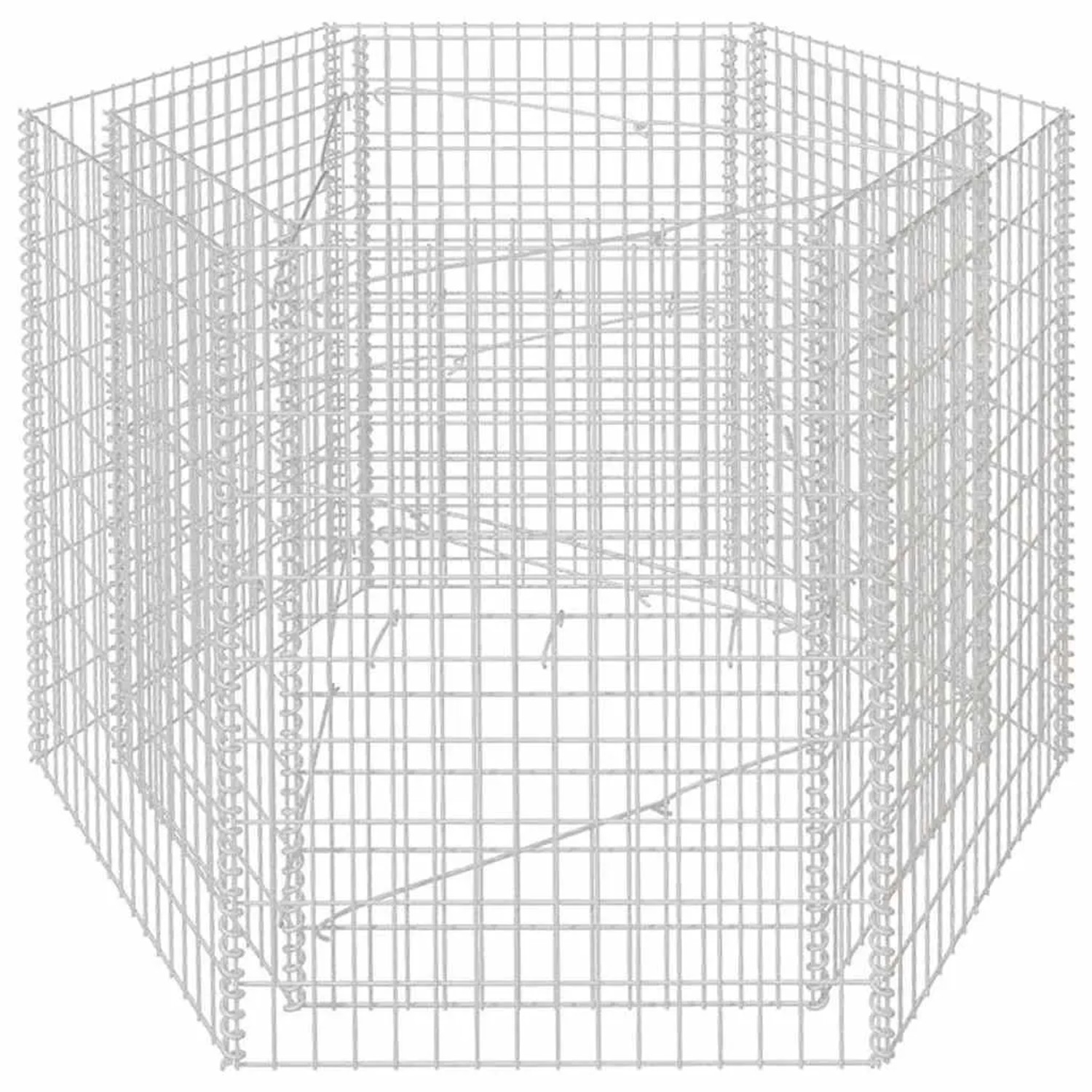 Furnicato Sechseckiges Gabionen-hochbeet 160×140×100 Cm