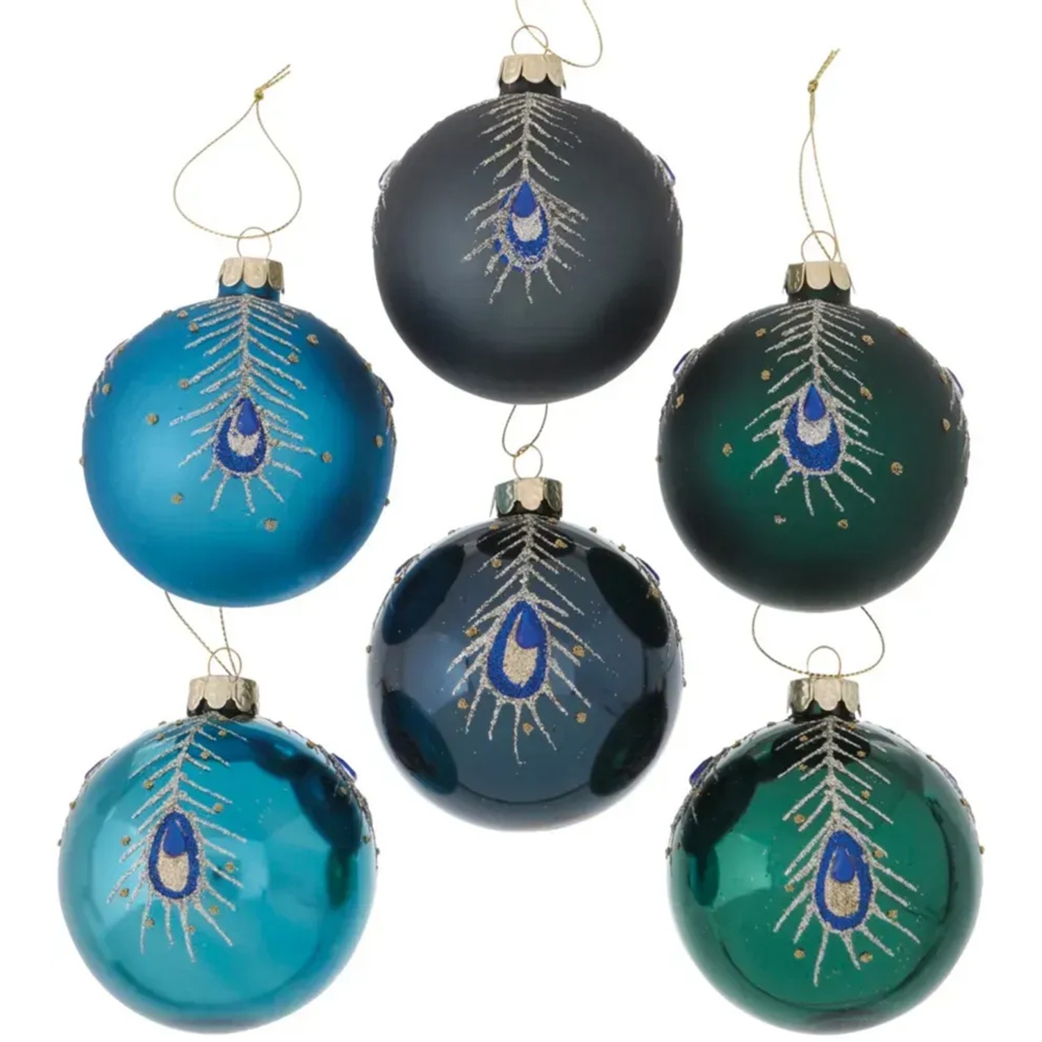 Boltze Xmas Weihnachtskugel Faris 6-fach sortiert