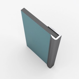 Aurlane Abschlussprofil Chrom, Aluminium, 1x0,5x210cm für Duschrückwände.