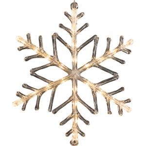 Konstsmide LED Acryl Schneeflocke mit 24 warmweißen Dioden für Außen- und Innenbereich.