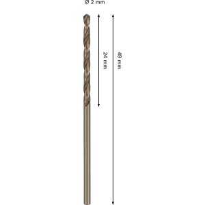 Bosch Spiralbohrer Pro Stainless Steel, 2 mm, für Metallarbeiten.
