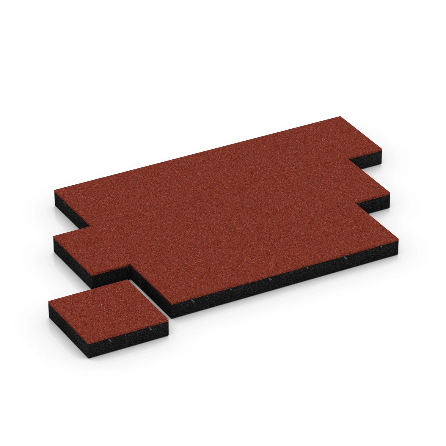 WARCO Fallschutzplatte-300 cm Ziegelrot 50 x 50 x 11 cm