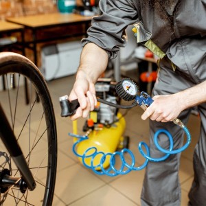 CCLIFE Druckluftschlauch Spiralschlauch 5 Meter 1/4 Zoll für Kompressor Werkstatt