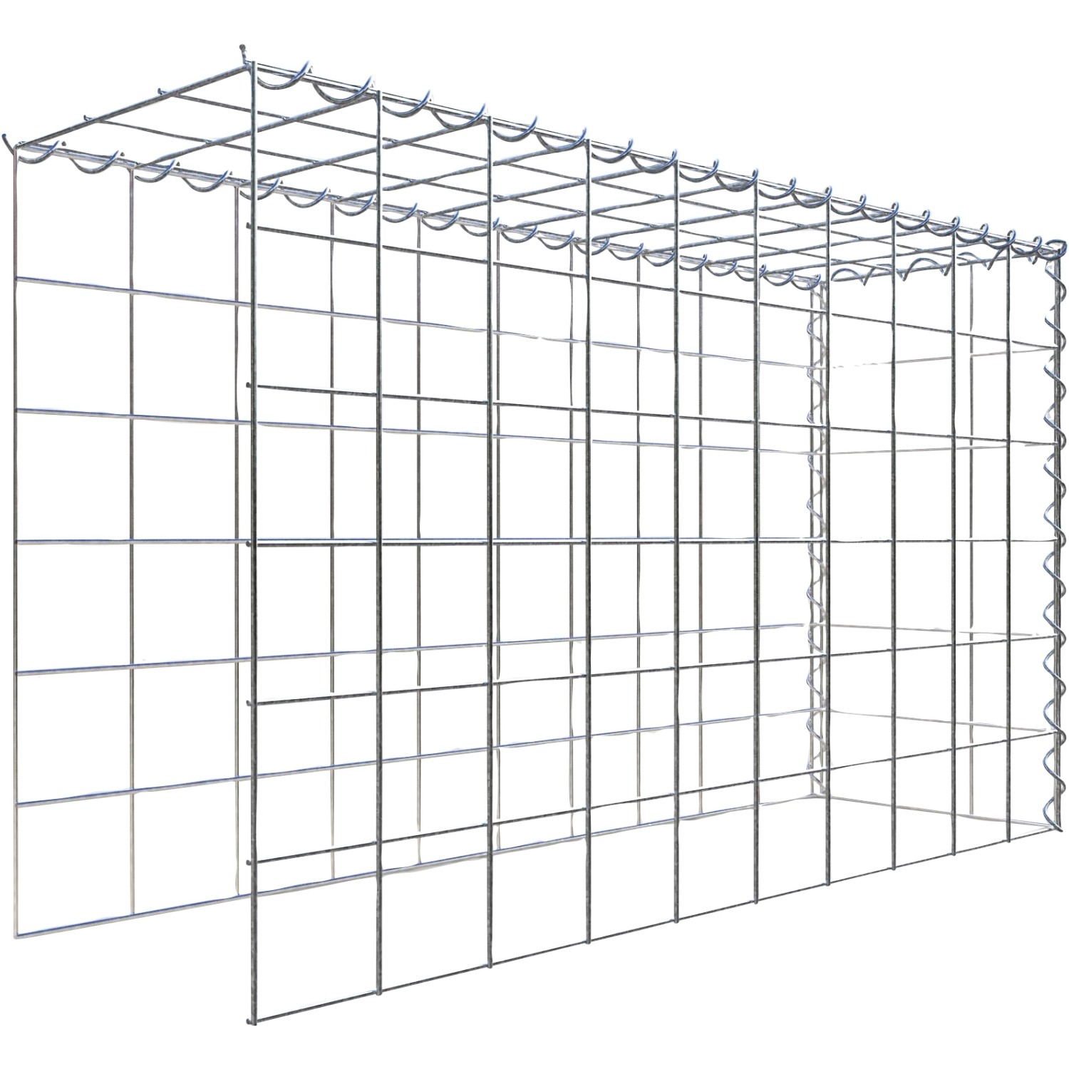 Gabiona Gabione-Anbaukorb Typ 4 60 x 100 x 30 cm Maschenw 10 x 10 cm