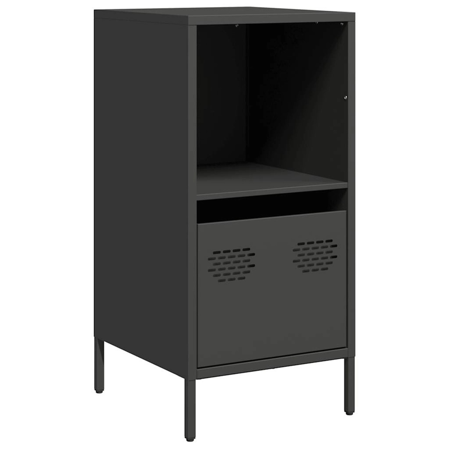 vidaXL Sideboard Schwarz 35x39x73,5 cm Kaltgewalzter Stahl 851352