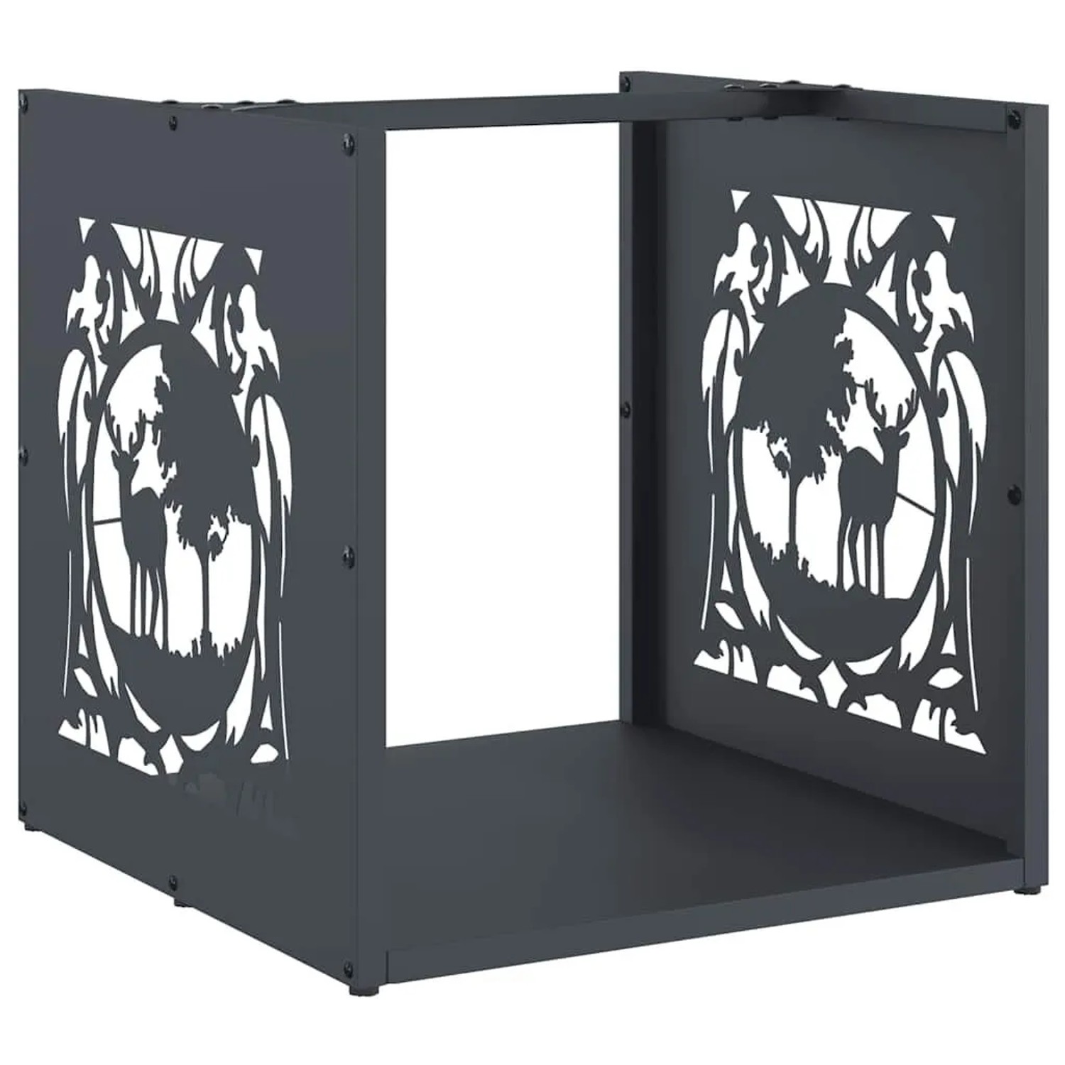 vidaXL Brennholzregal Anthrazit 40x40x40 cm Kaltgewalzter Stahl 864251