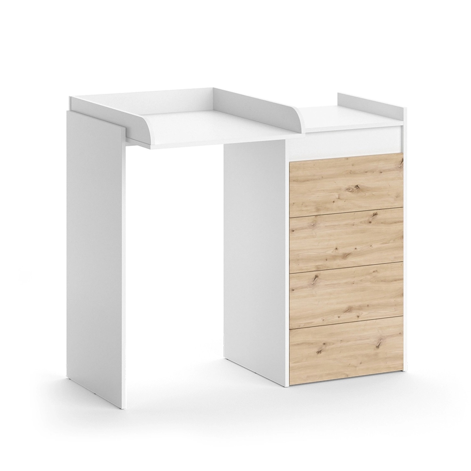 Vicco Waschmaschinenschrank Alf Weiß/Eiche 116 x 98 cm mit 4 Schubladen günstig online kaufen