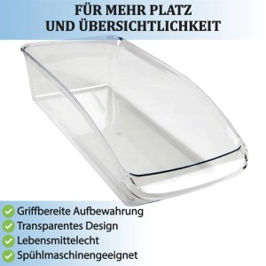 Transparente Bestlivings Kühlschrankbox M aus Kunststoff, ideal für die Aufbewahrung von Lebensmitteln.