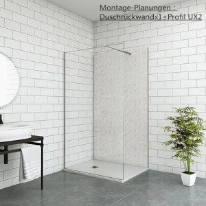 Duschparadies Duschrückwand Duschrückwände 80x210cm Wandverkleidung Premium Aluverbundplatte 3mm Fliesenersatz Zementgrau