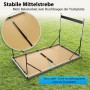 BigDean Klapptisch 100x60cm mit Mittelstrebe für mehr Stabilität, höhenverstellbarer Campingtisch.