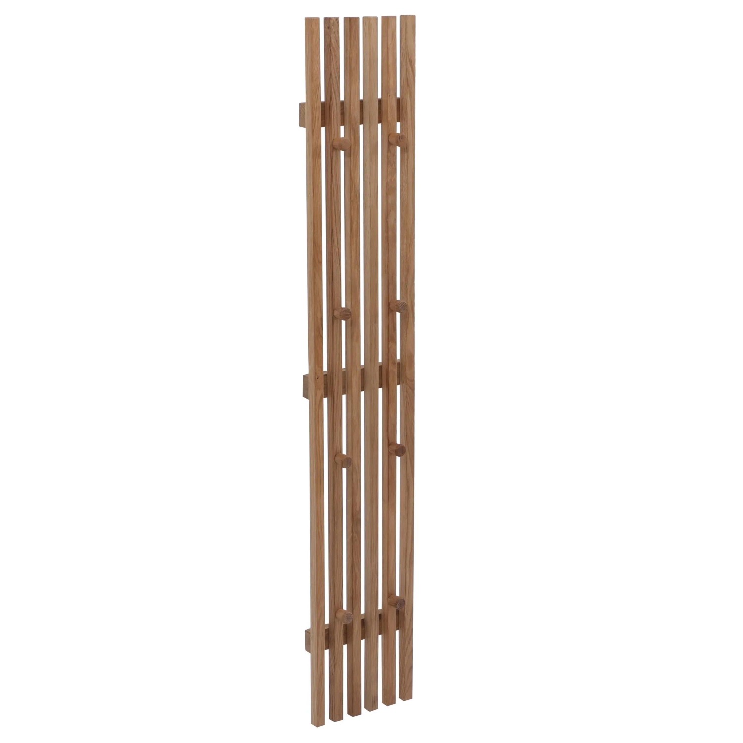 MCA Garderobenpaneel P56 8 Haken Massiv-Holz Eiche 120x21cm