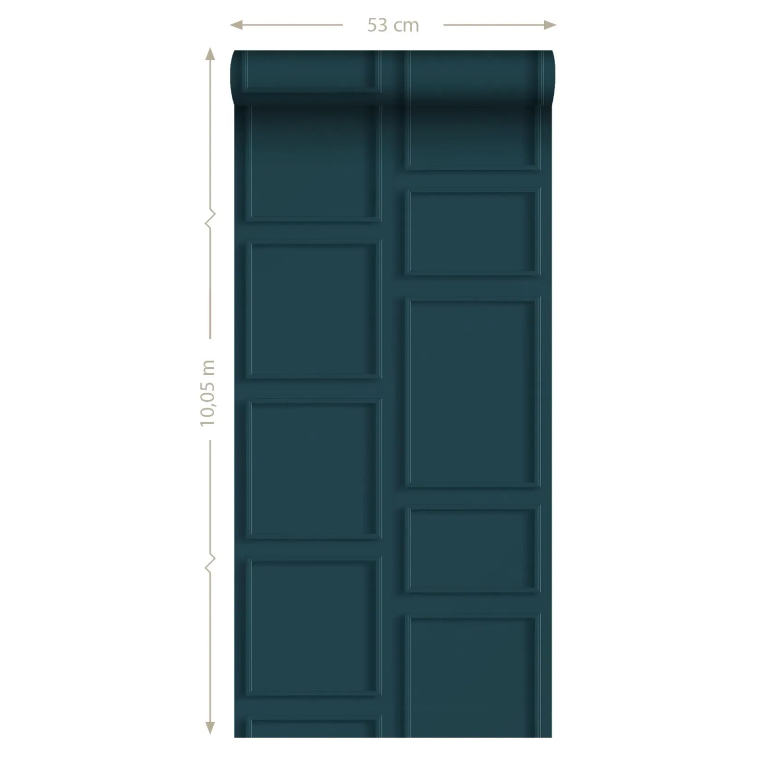 ESTAhome Tapete Holzwand Dunkelblau, Rolle mit Paneel-Optik.