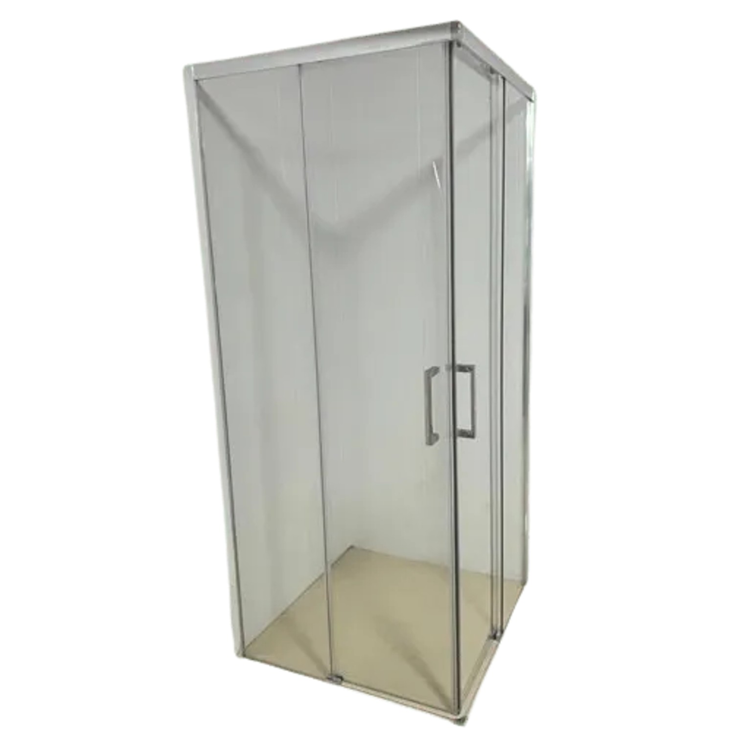 Frascio New Tecnology Duschkabine 75 x 115 x 200 cm aus Gehärtetem Glas mit Ecköffnung
