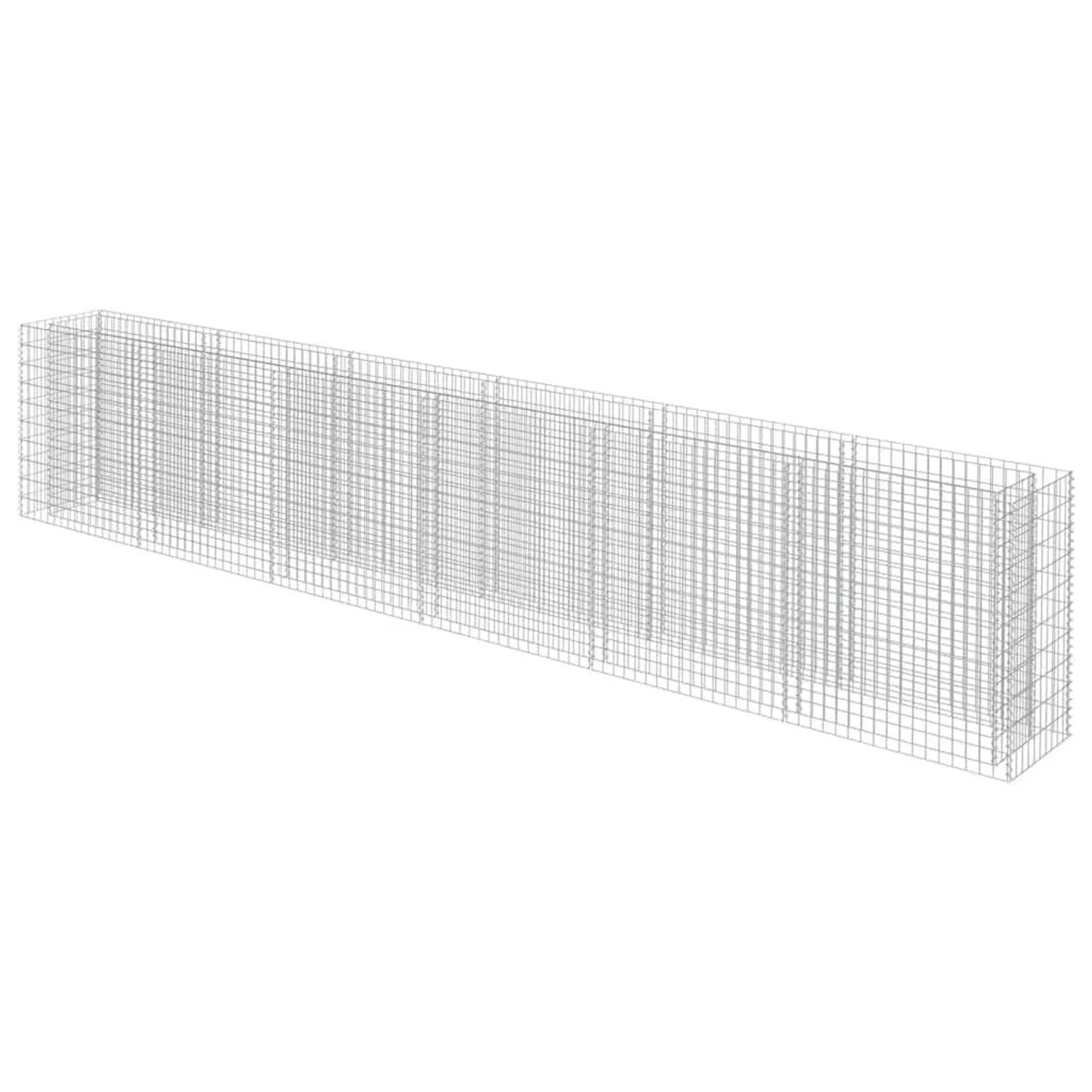 DELUKE Gabionen Hochbeet ROON Aus Stahl 540x50x100cm Steinkorb Gabionengitter Ziergabione Steingabione