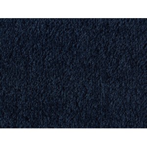 Blauer Teppichboden Lisa, Meterware, mit weichem Flor. Detailansicht.