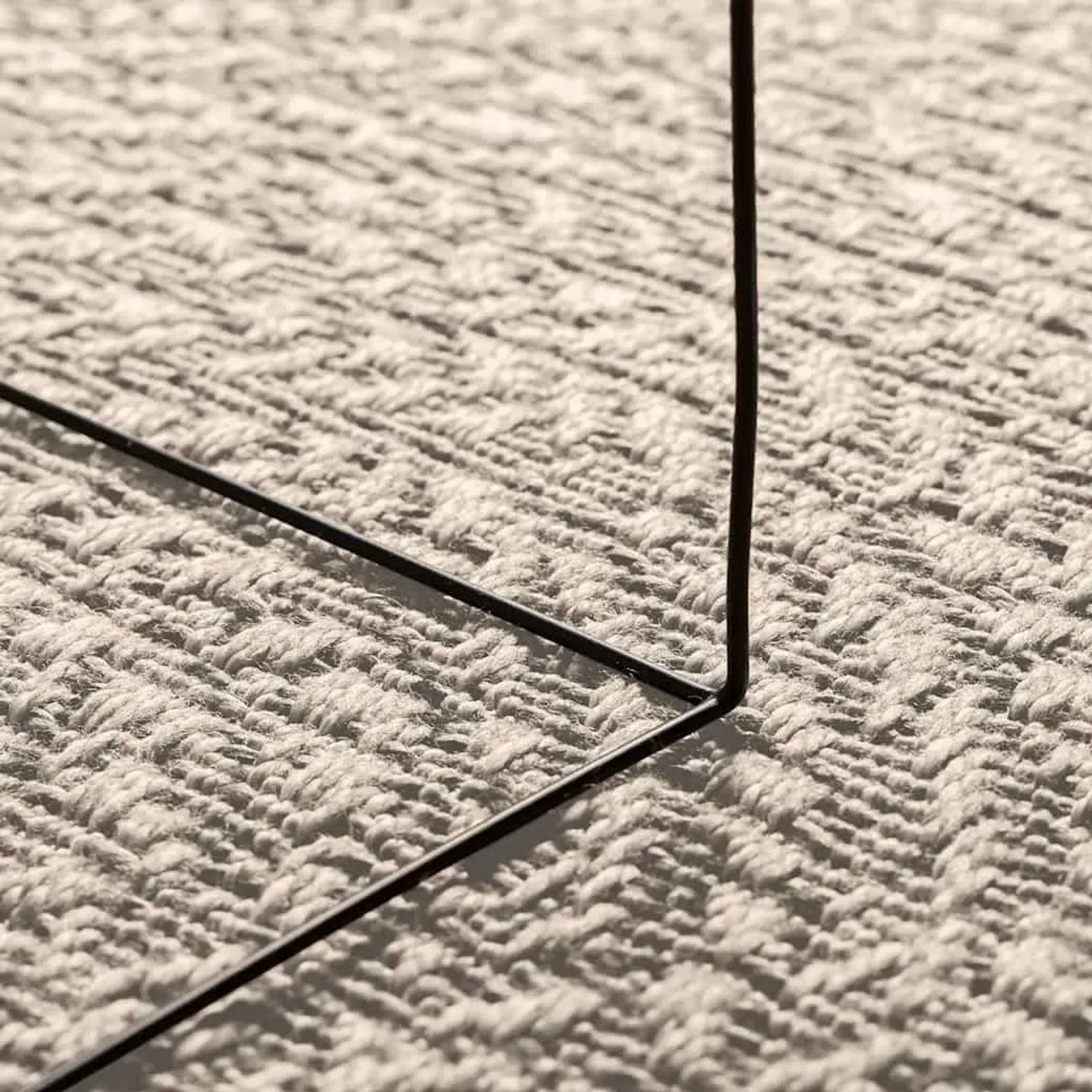 Cremefarbener vidaXL Teppich ZIZUR in Jute-Optik. Gewebte Polypropylen-Textur für Indoor & Outdoor.
