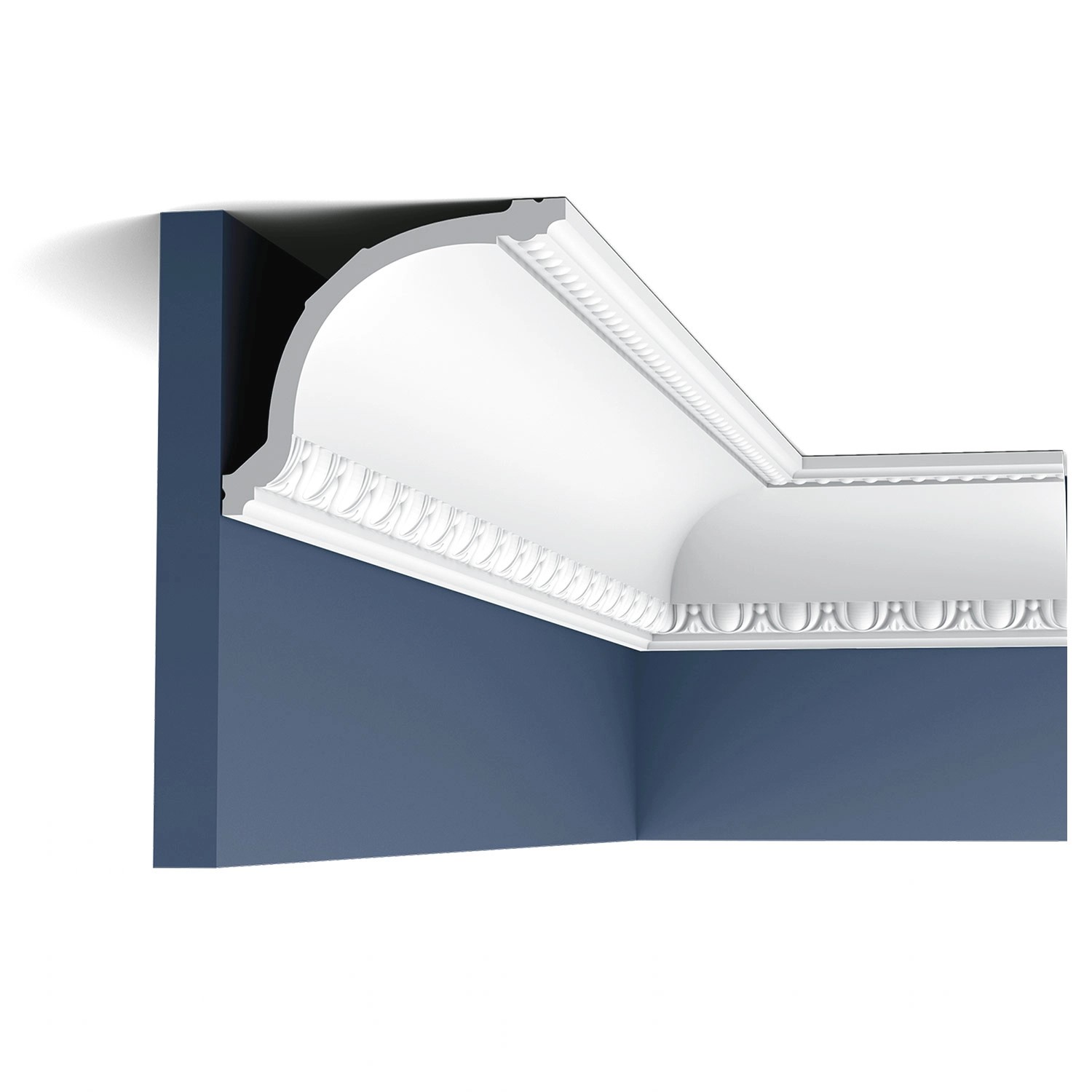 ORAC DECOR C216 LUXXUS Decken Eckleiste Stuckleiste Zierleiste Dekorprofil 2 m 200 cm x 11,6 cm x 13,3 cm Weiß