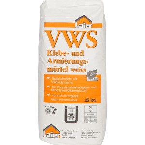 Sack Laier Klebe- und Armierungsmörtel Weiß 25kg für Vollwärmeschutz-Systeme.