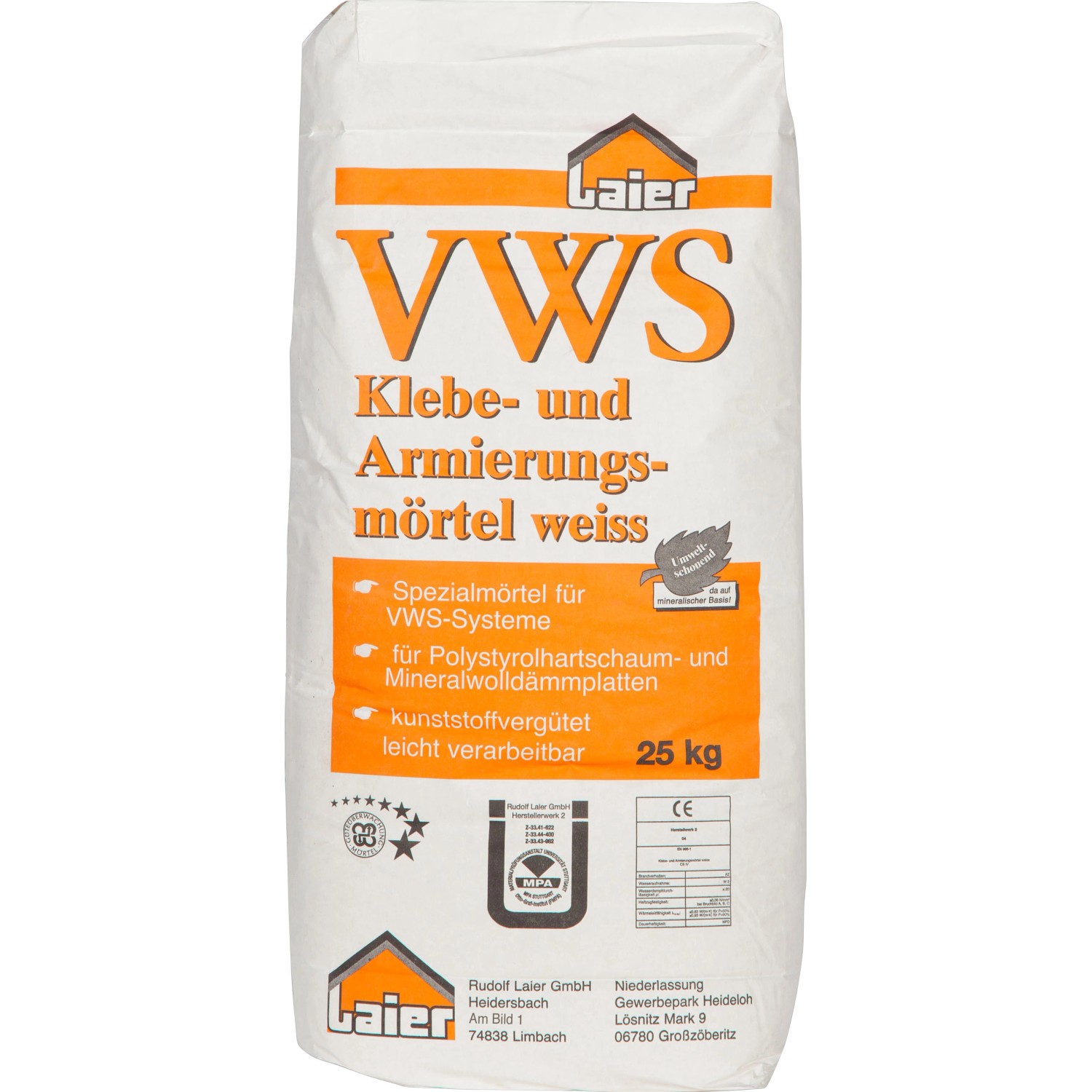 Laier Klebe- und Armierungsmörtel Weiß 25 kg