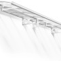 Weißes Palram-Canopia Vordach Bordeaux 4.5 x 1.4 aus Aluminium und Hohlkammerplatten.