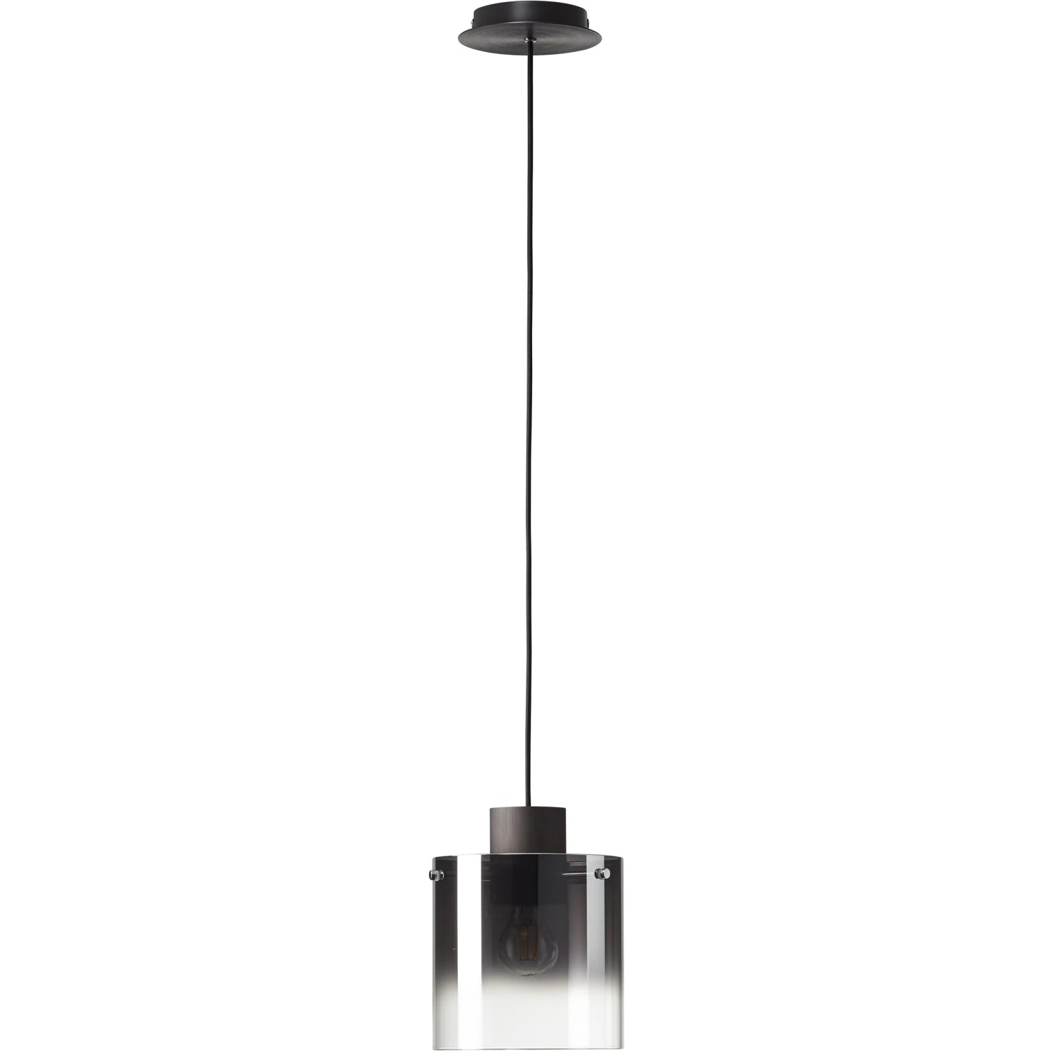 Brilliant Pendelleuchte Beth, 20 cm, Rauchglas, für Innenräume.