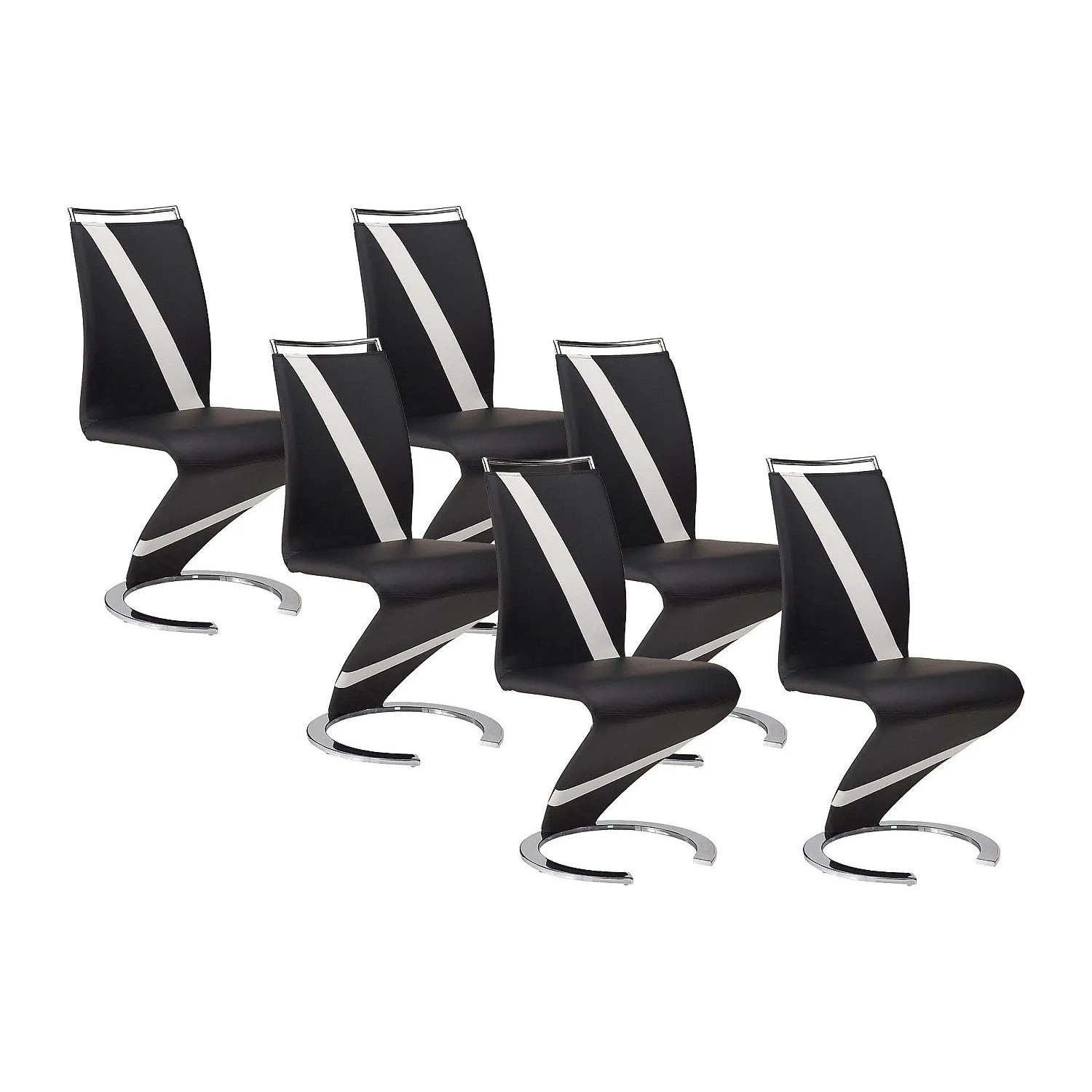Vente-unique Stuhl Twizy Schwarz 61 cm