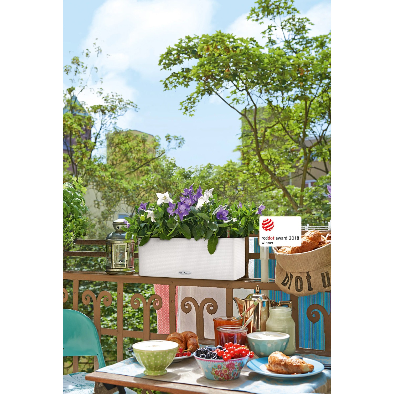 LECHUZA CUBE Color Green Wall Home Kit leigrijs 13399