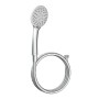Schütte Handbrause-Set Napoli Chrom mit Brauseschlauch und Antikalk-Noppen.