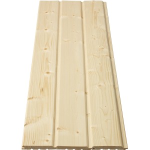 Unbehandeltes Profilholz Softline aus Fichte/Tanne, 19x146x2000 mm, für Wand- und Deckenverkleidung.