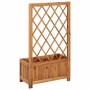 DELUKE Pflanzkasten Mit Spalier WELO Akazienholz Massiv 100x55x28cm Spalier Mit Blumenkasten Hochbeet Mit Rankgitter Rankkasten Gartenspalier_6