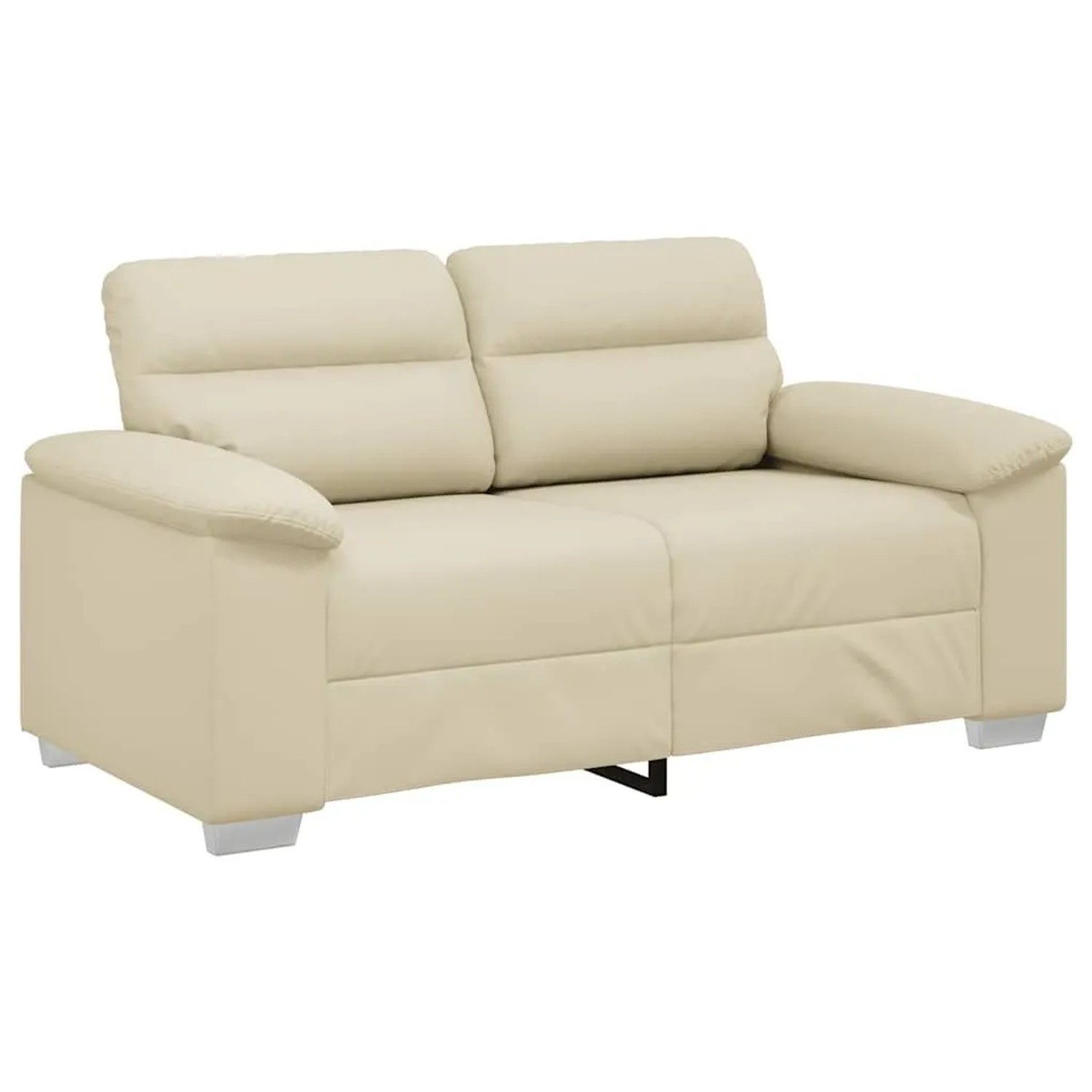 vidaXL 2-Sitzer-Sofa Creme 120 cm Kunstleder 4105333 günstig online kaufen