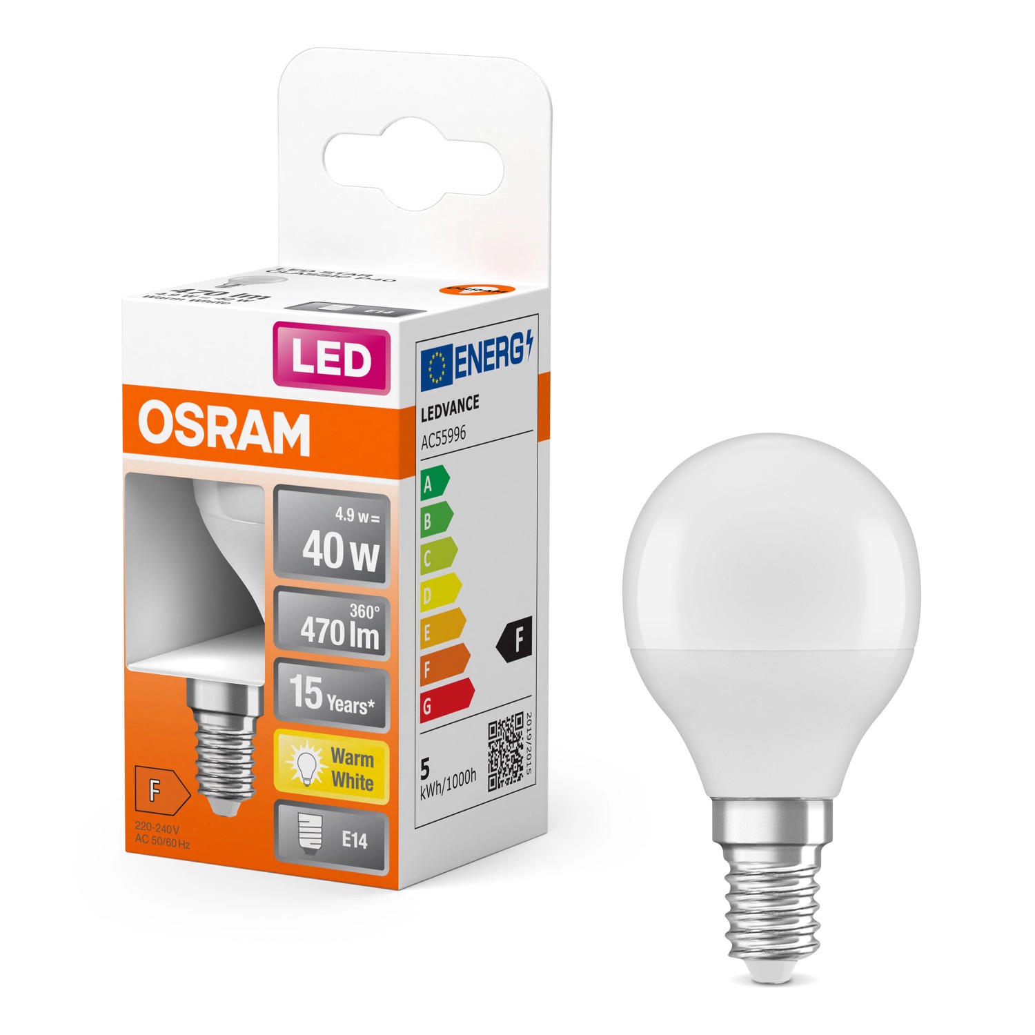 Osram LED-Leuchtmittel E14 Tropfenform 4,9 W 470 lm 8,2 x 4,5 cm (H x Ø)