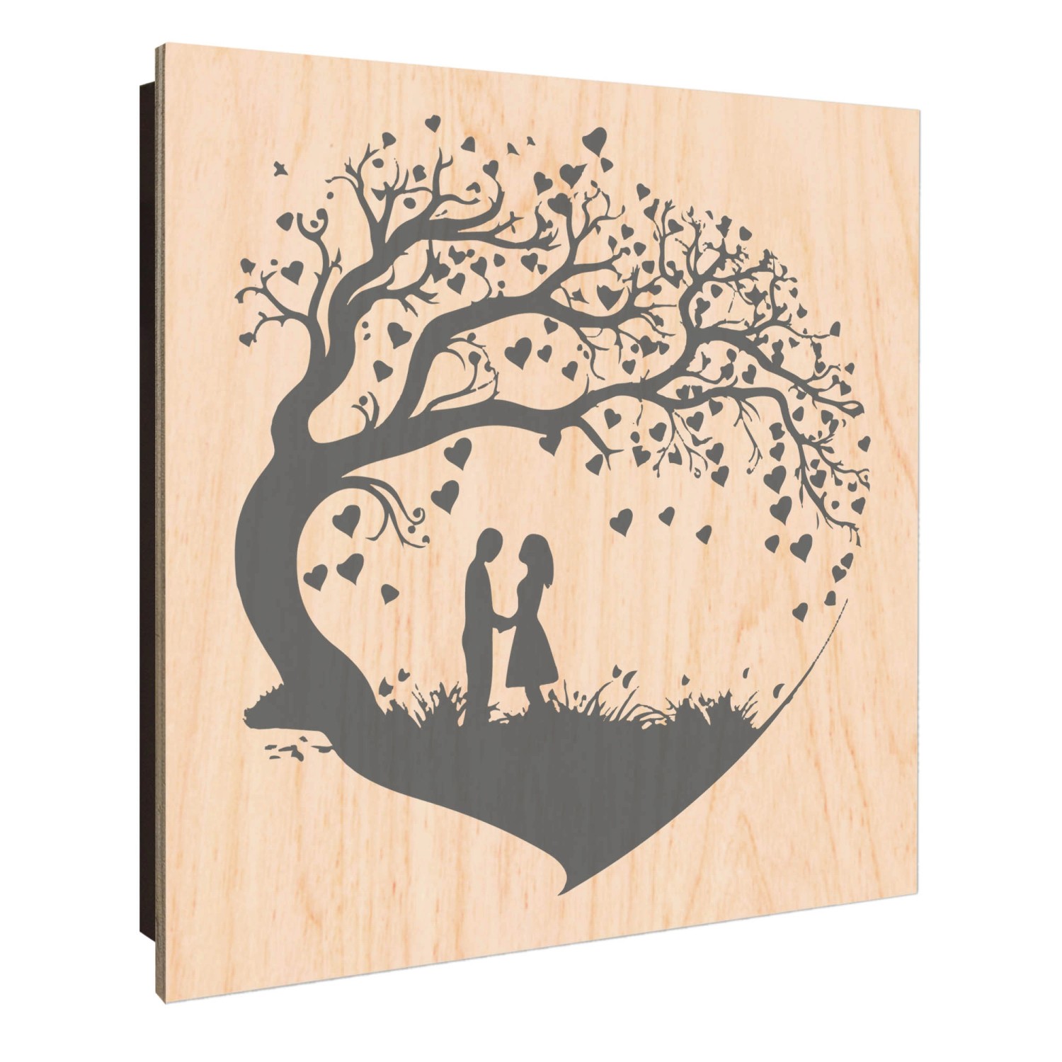 Banjado Schlüsselkasten Holz 30x30cm Schwarz Scharnier Rechts 50 Haken Desi günstig online kaufen