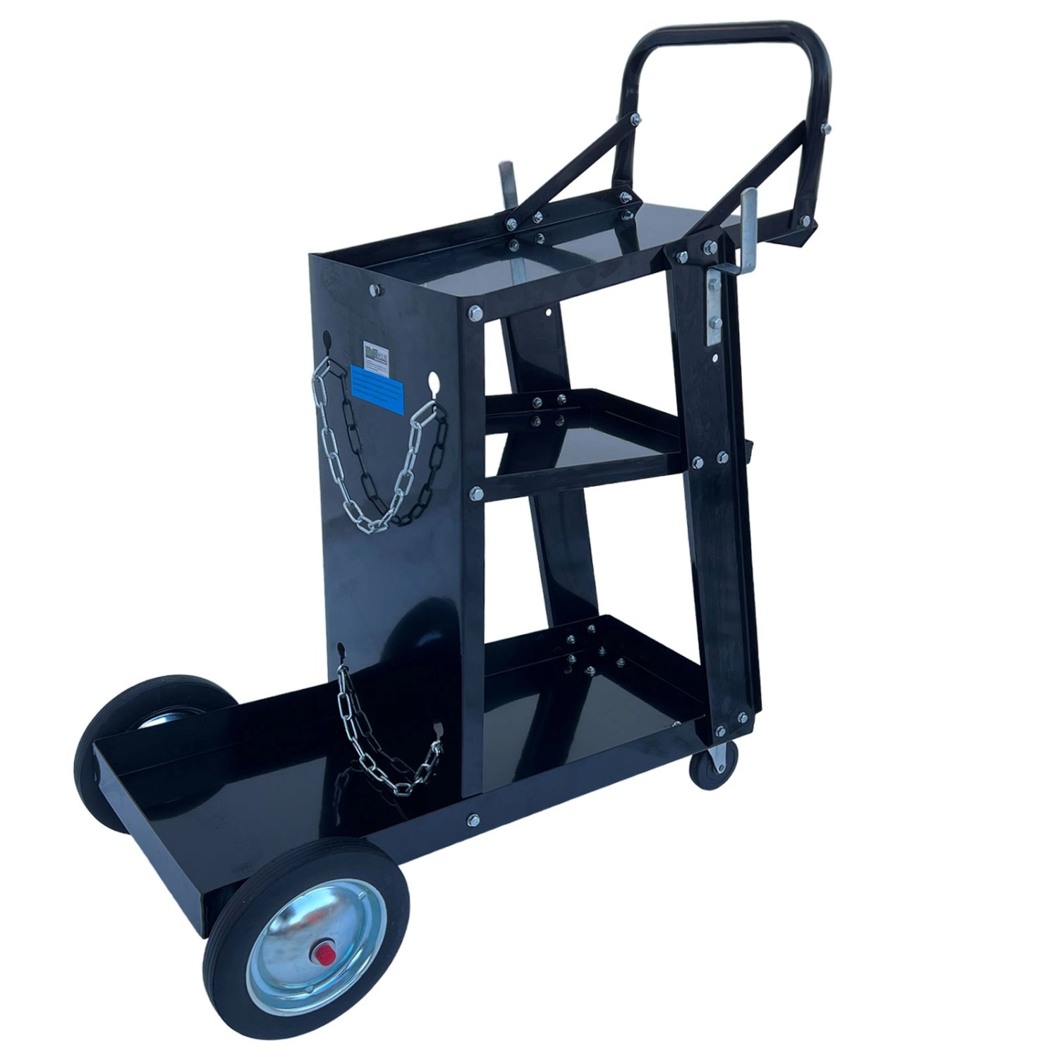 TRUTZHOLM Mobiler Schweißwagen 80 kg Gasflaschenwagen 3 Ablagefächer