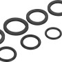 Dichtungs-Set für Schwenkarmaturen, 8-teilig, verschiedene Größen, Gummi, schwarz.