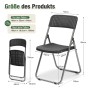 Sekey Rattan Gartenstuhl, klappbar, Maße offen und geschlossen dargestellt.