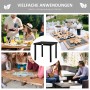 Outsunny Gartentisch für 4 Personen, pflegeleicht und mit rutschfesten Füßen.