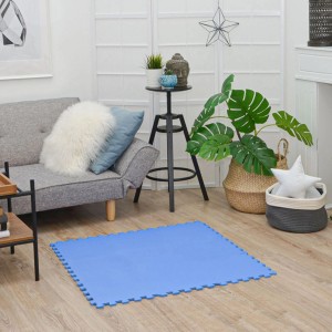 Dunkelblaue LittleTom Puzzlematte, 9-teilig, 30x30 cm, für Babys und Kinder.