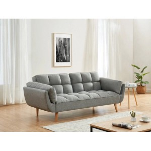 Vente-unique Schlafsofa Loeline Grau 215 cm