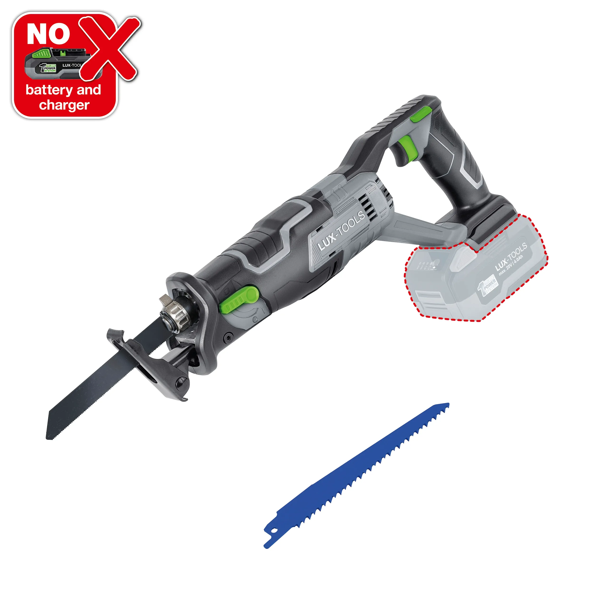 LUX-TOOLS Akku-Säbelsäge 1 PowerSystem A-SB-20/115