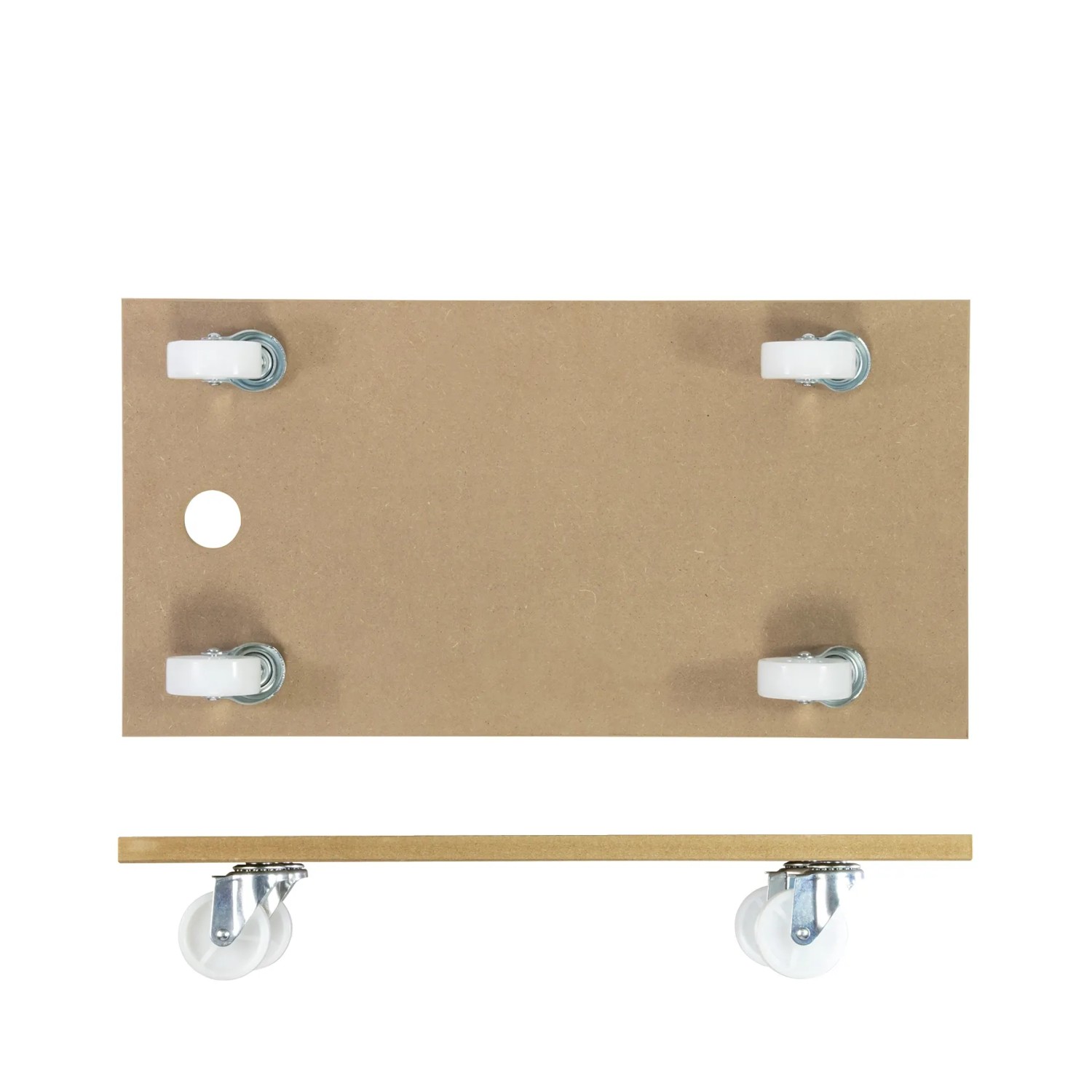 Wagner Transporthilfe aus MDF mit 4 Rollen und Griffloch, Tragkraft 200 kg.