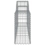 6er Set vidaXL Gabionen mit Hochbogen, 200x30x60/80 cm, aus verzinktem Eisen.