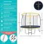 Zero Gravity Gartentrampolin 305cm mit Sicherheitsnetz, Leiter und Bodenanker.