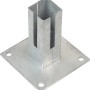 Verzinkte Bodenplatte für 60x60 mm Eckpfosten, Zubehör für Zaunbau.