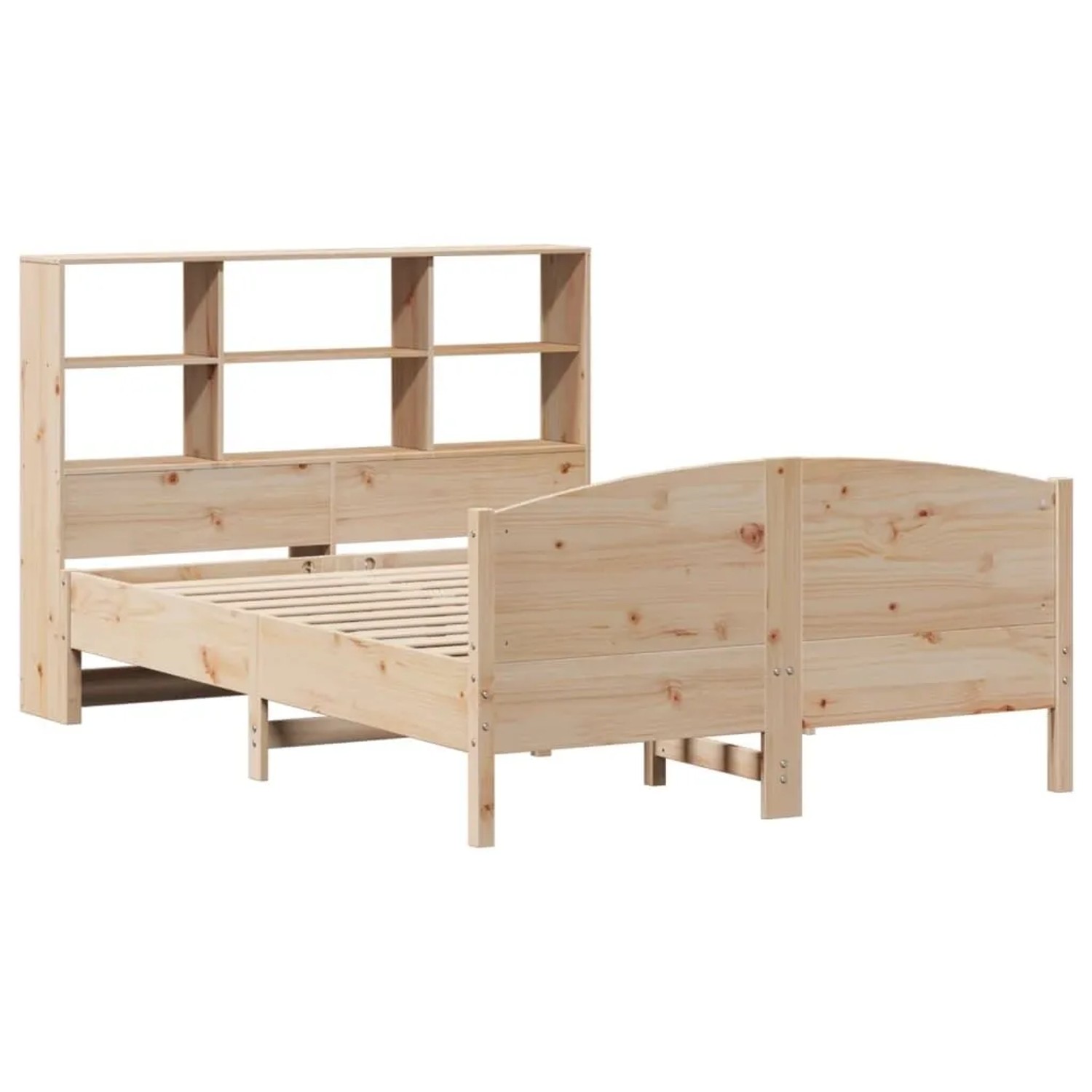 vidaXL Massivholzbett mit Regal ohne Matratze 140x190 cm Kiefer 3323110 günstig online kaufen