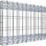 Leere Gabiona C-Ring-Gabione, 30x100x40 cm, Maschenweite 5x10 cm, aus verzinktem Drahtgitter.