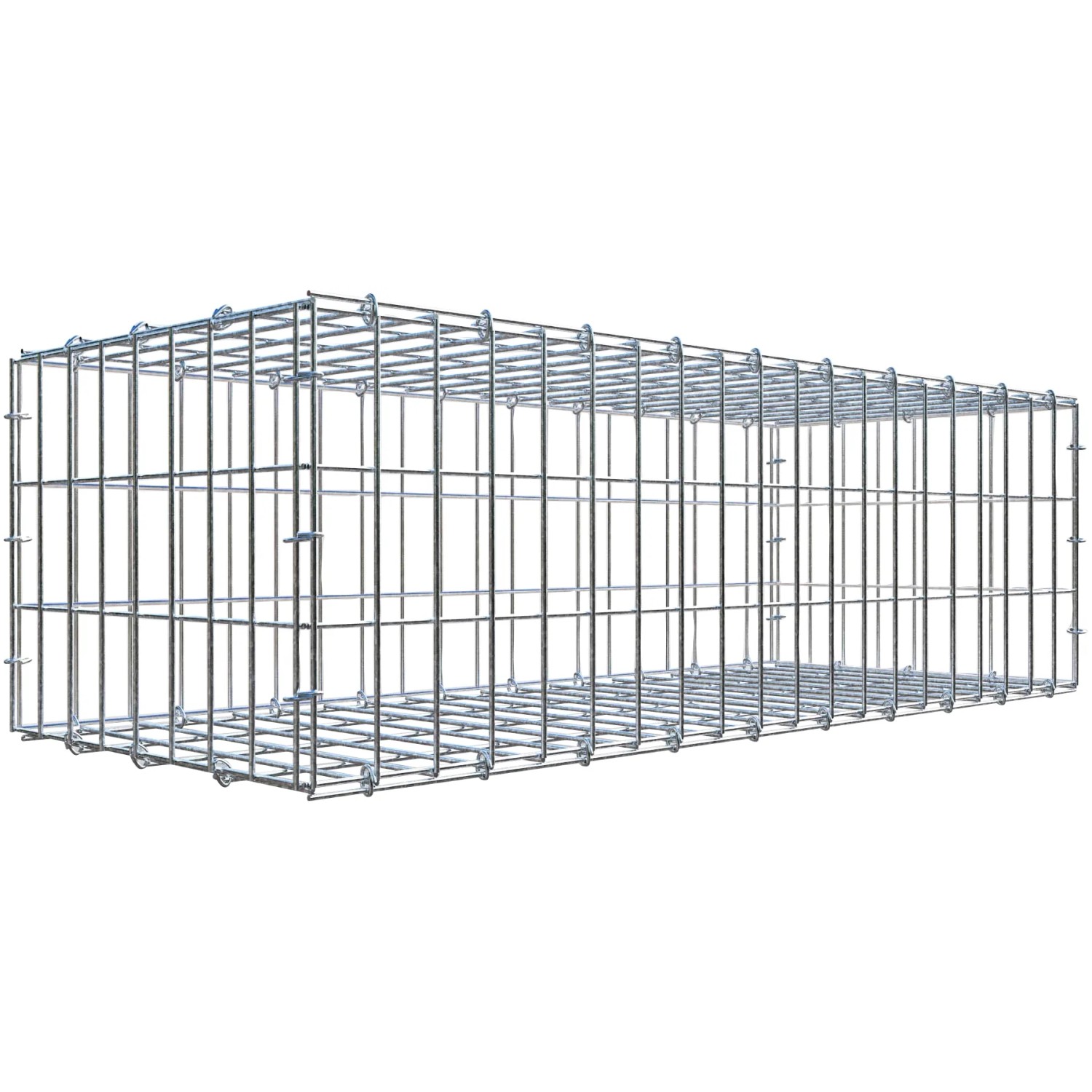 Gabiona C-Ring-Gabione 30 x 100 x 40 cm Maschenw 5 x 10 cm
