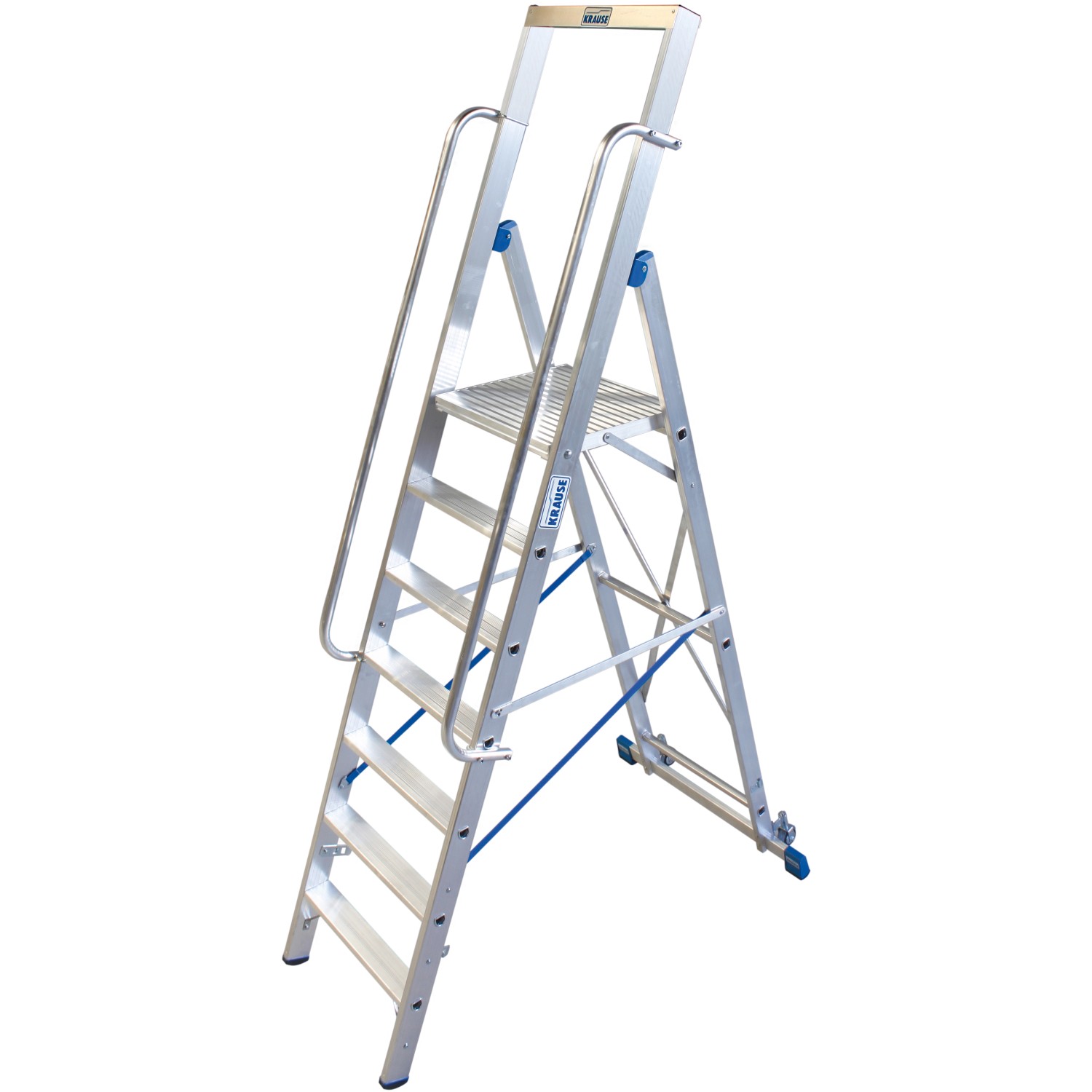 Krause Stufen-Stehlleiter mit großer Standplattform 7 Stufen