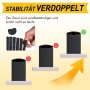 Detailaufnahme: Verbesserte Stabilität der Sekey PVC Sichtschutzmatte durch doppelte Innenverstärkung.